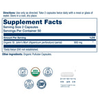 SOLARAY Organic St John's Wort 900mg - 100 Vegetarian Capsules - image 2