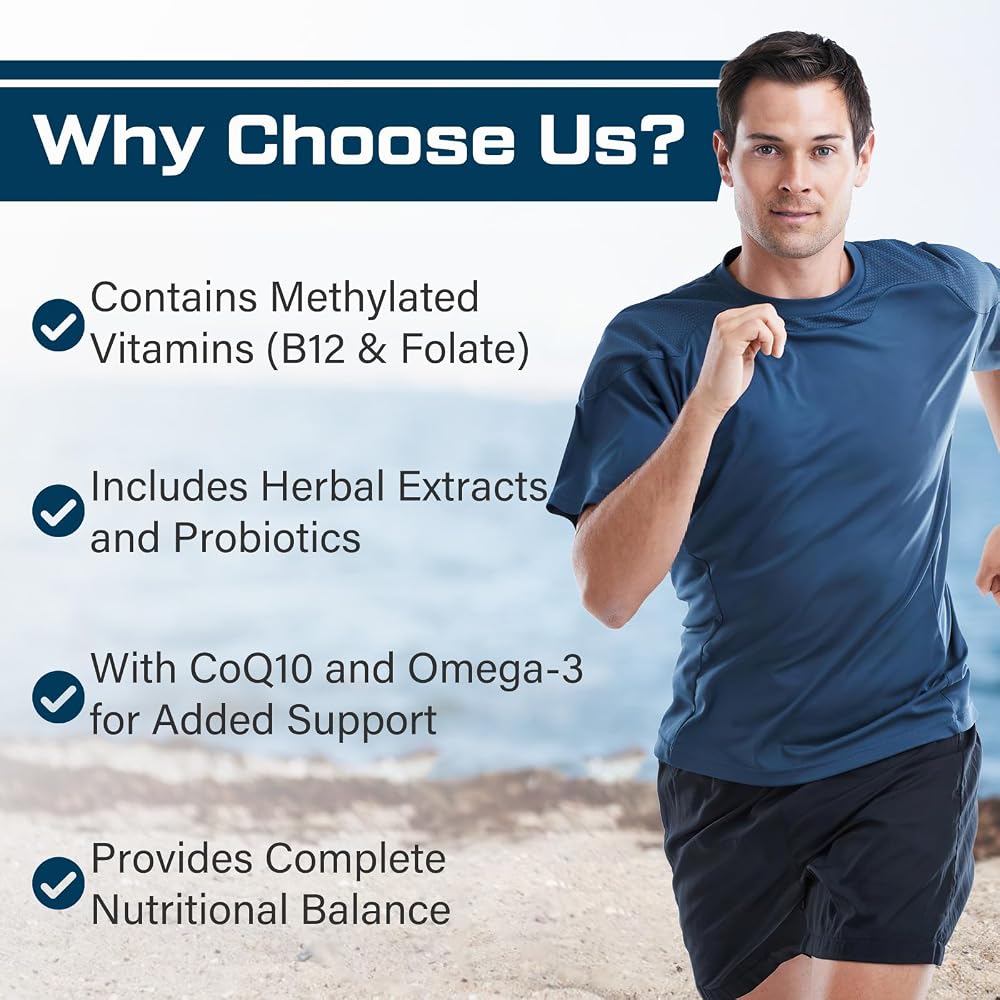 ThrivyThystle Multivitamin for Men 50+ with Methylated B12 & Folate