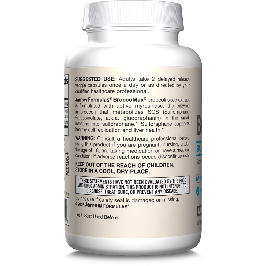 Jarrow Formulas BroccoMax Sulforaphane 35 MG Liver Support - 120 Capsules - image 9