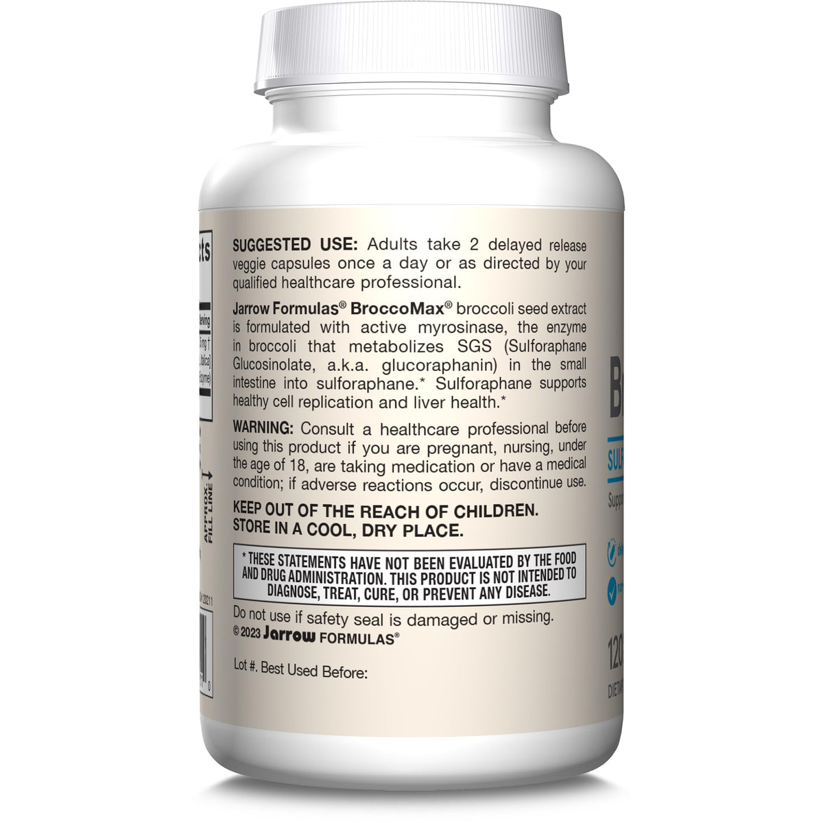 Jarrow Formulas BroccoMax Sulforaphane 35 MG Liver Support - 120 Capsules - image 9