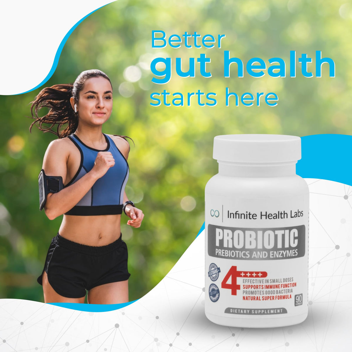 Infinite Health Labs Probiotic Supplement 2.1 Billion CFUs - 90 Capsules - image 2