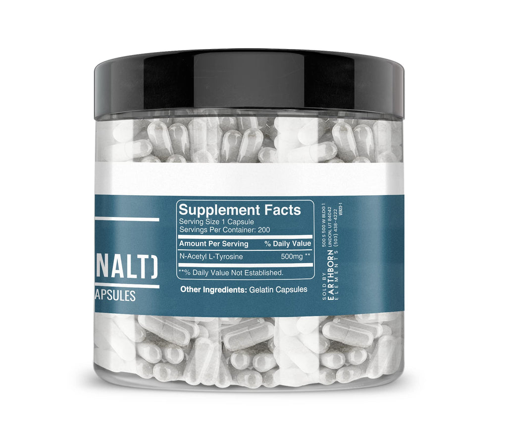 Earthborn Elements N-Acetyl L-Tyrosine (NALT) 200 Capsules - image 3