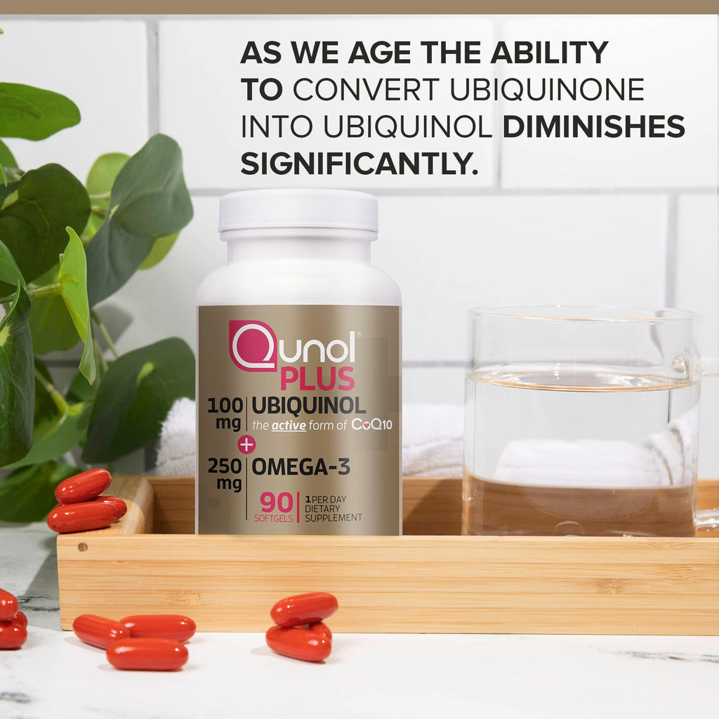 Qunol Plus Ubiquinol CoQ10 100mg with Omega-3 - 90 Softgels - image 3