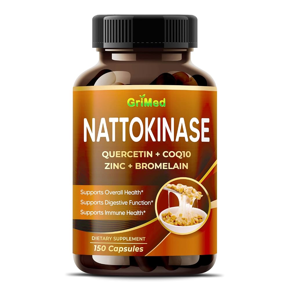 GriMed Nattokinase Complex 9-in-1 with Quercetin & CoQ10 - 150 Capsules