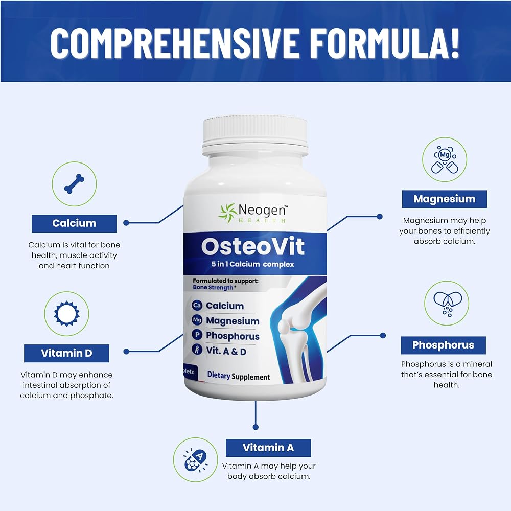 Neogen Health OsteoVit 5-in-1 Calcium Multivitamin - 120 Tablets - image 5