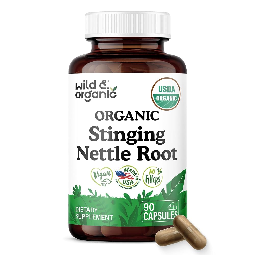 Wild & Organic Stinging Nettle Root Capsules Urinary Support - 90 Count