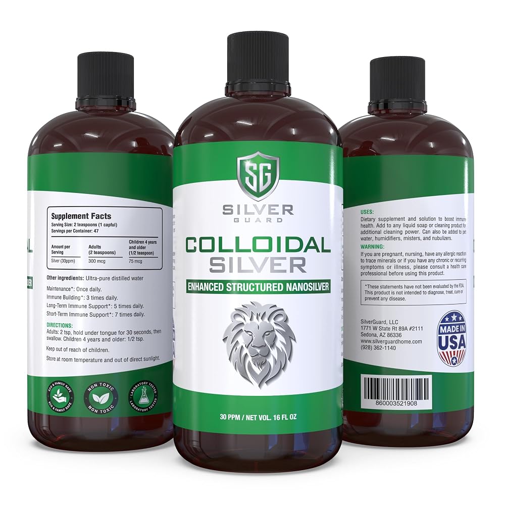 SilverGuard Enhanced Colloidal Silver Liquid Immune Support Supplement - image 8