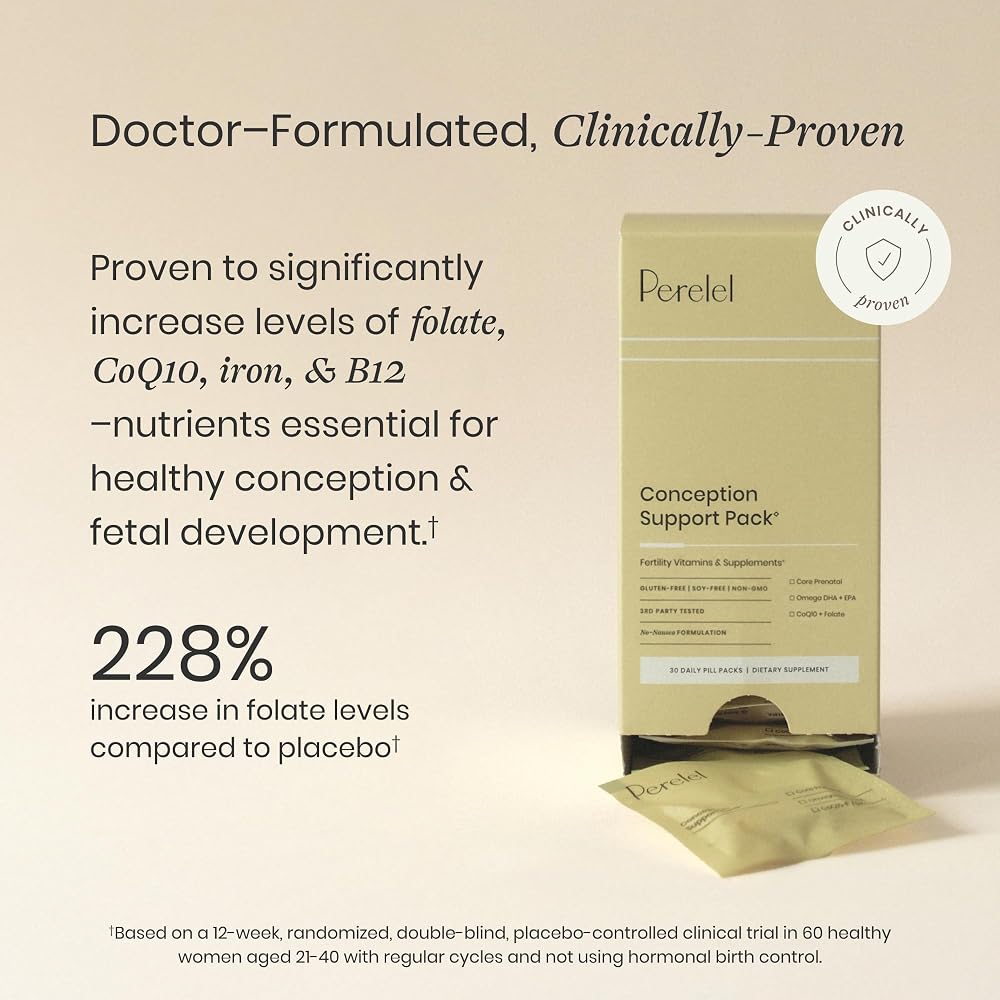 Perelel Conception Fertility Prenatal Vitamins with CoQ10 & DHA - 30 Count - image 5