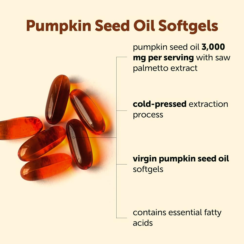 Micro Ingredients Pumpkin Seed Oil with Saw Palmetto - 300 Softgels - image 3
