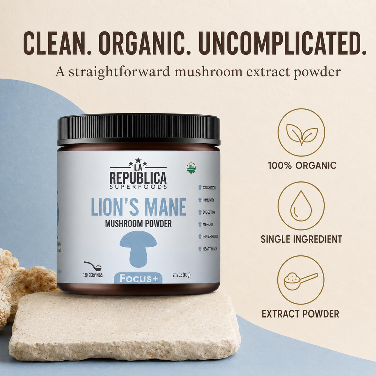 LRLA Superfoods Lion's Mane Extract Mushroom Powder - 120 Servings - image 4