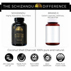 Schizandu Activated Coconut Charcoal Capsules- Supports Health - Vegan