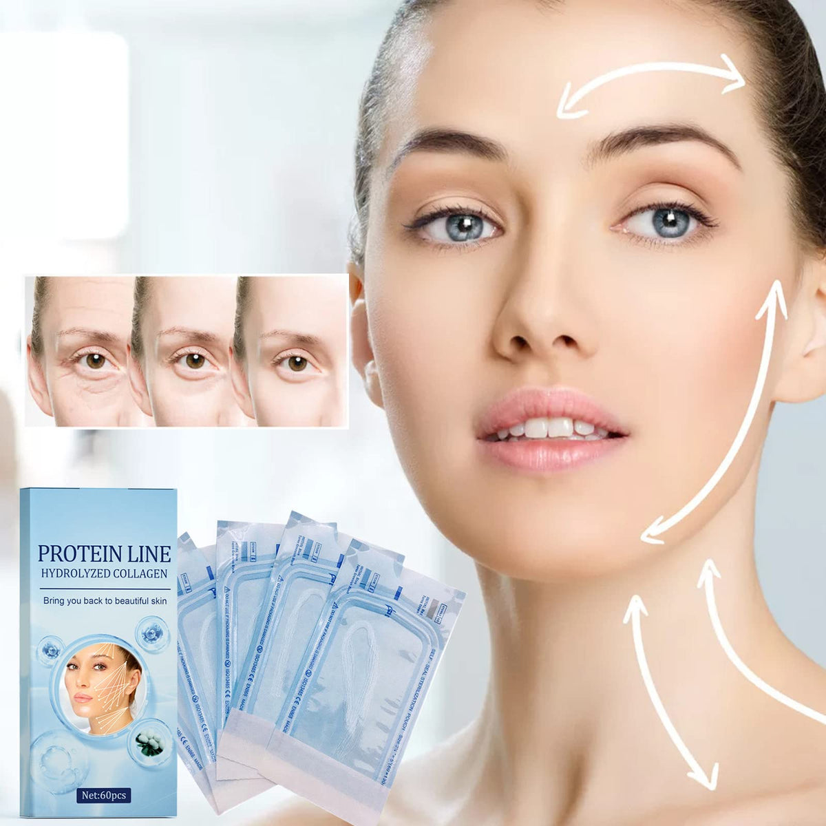 MQSHUHENMY Korean Soluble Protein Threads for Skincare - 60 Pieces - image 3