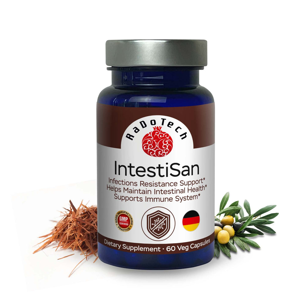 RaDoTech IntestiSan Olive Leaf Extract Immune Support - 60 Capsules