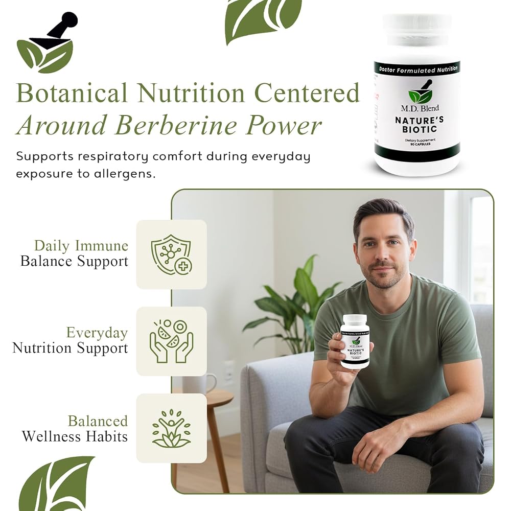 M.D. Blend Nature’s Biotic Berberine Supplement for Daily Wellness