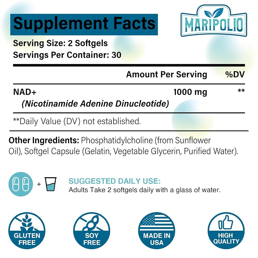 Maripolio Liposomal NAD+ 1000 mg Supplement - image 5