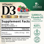 Nature's Nutrition Vitamin D3 5000 IU - Extra Strength Vitamin D