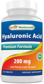 Best Naturals Hyaluronic Acid 200 mg 120 Tablets (Non-GMO