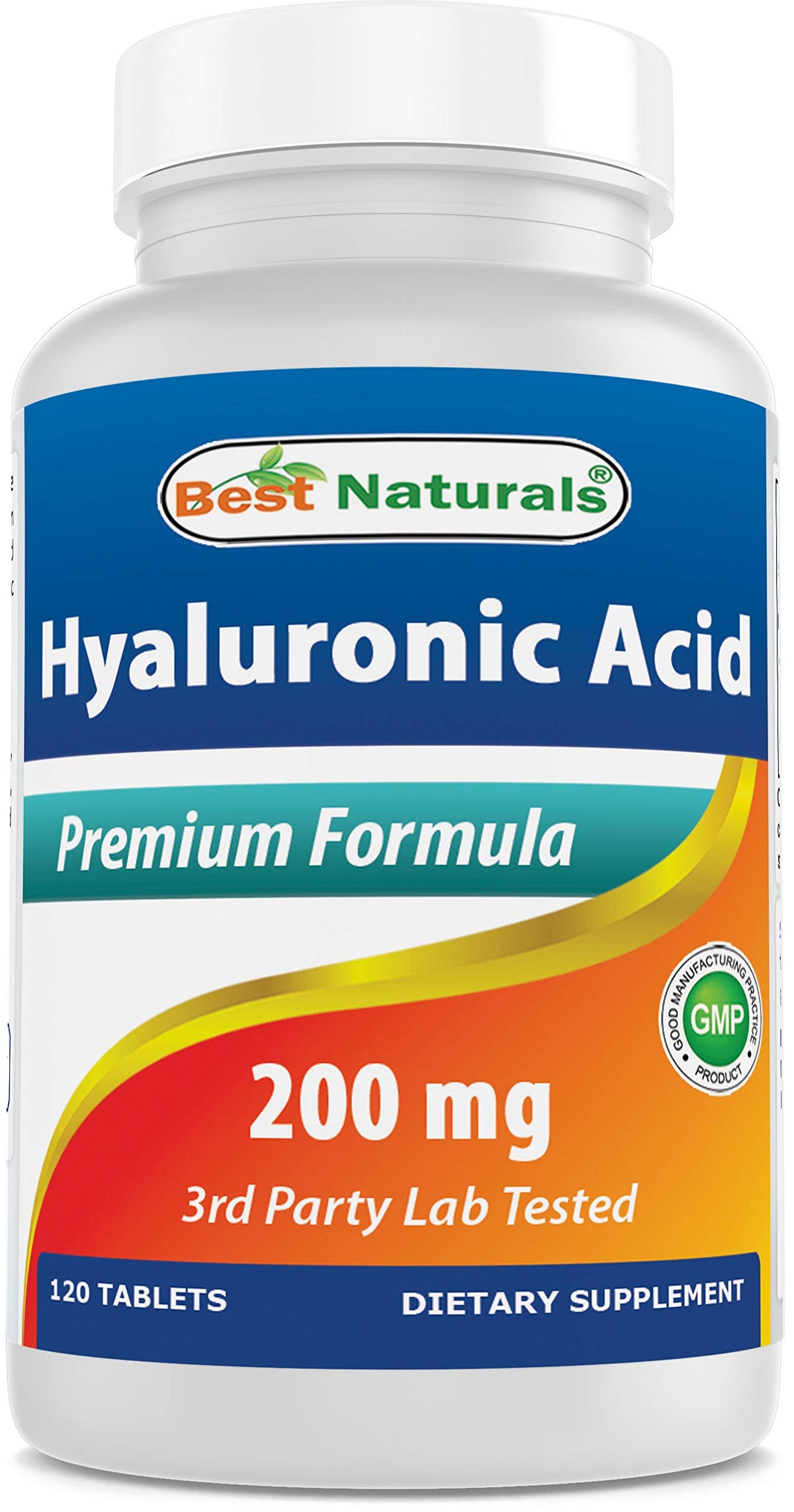 Best Naturals Hyaluronic Acid 200 mg 120 Tablets (Non-GMO