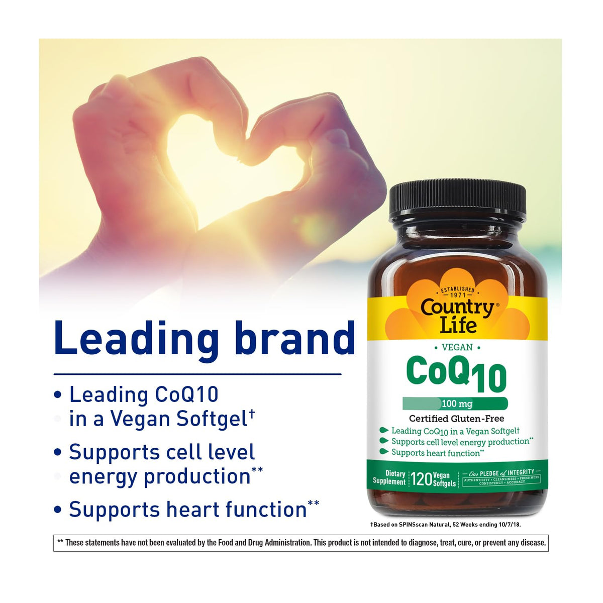 Country Life Vegan CoQ10 100 mg - 120 Softgels - image 2
