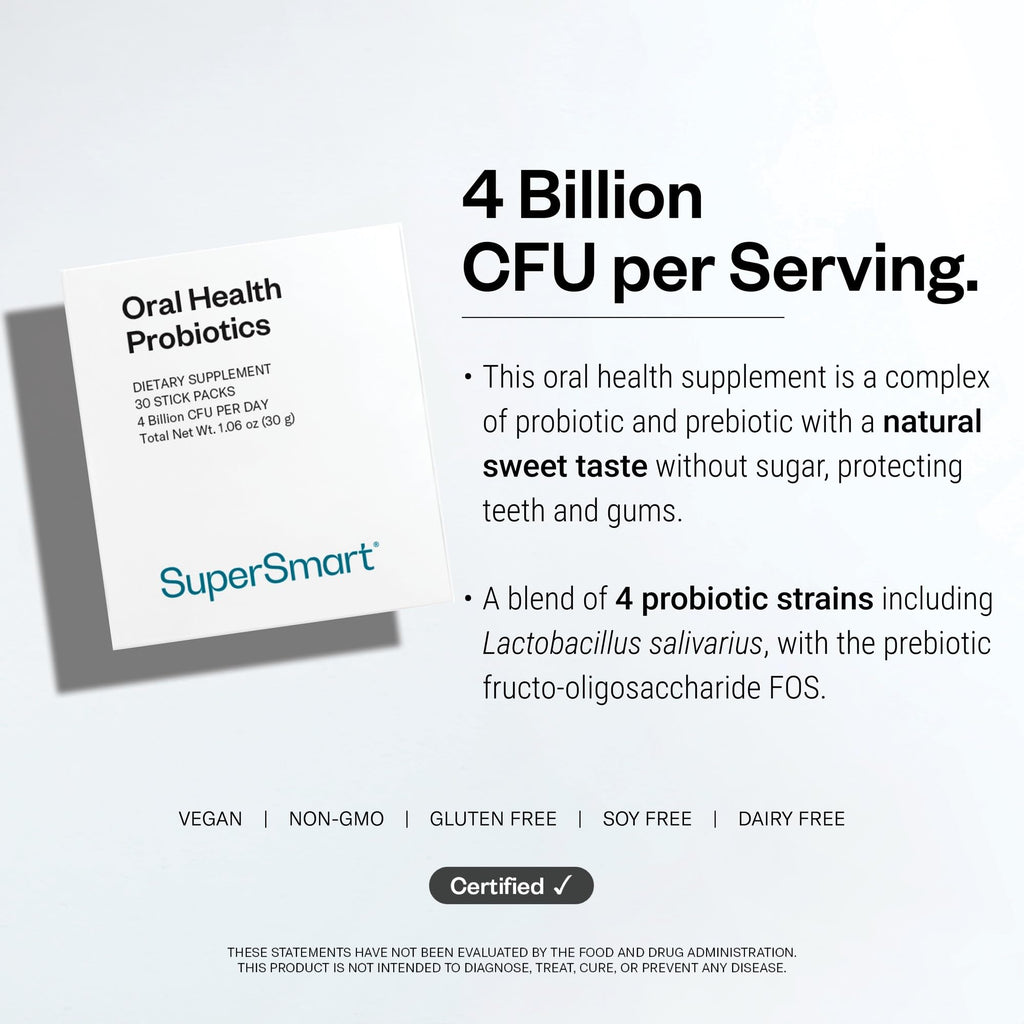 Supersmart Oral Health Probiotics 4 Billion CFU - 30 Sticks - image 6