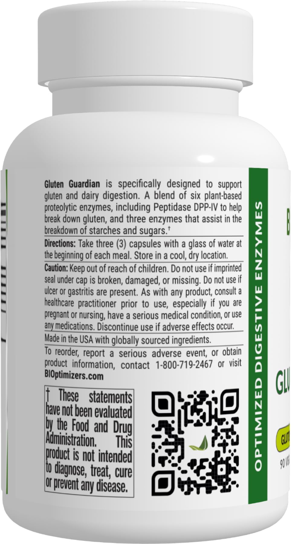 BIOptimizers Gluten Guardian 3.0 Enzyme Supplement - 90 Capsules - image 3