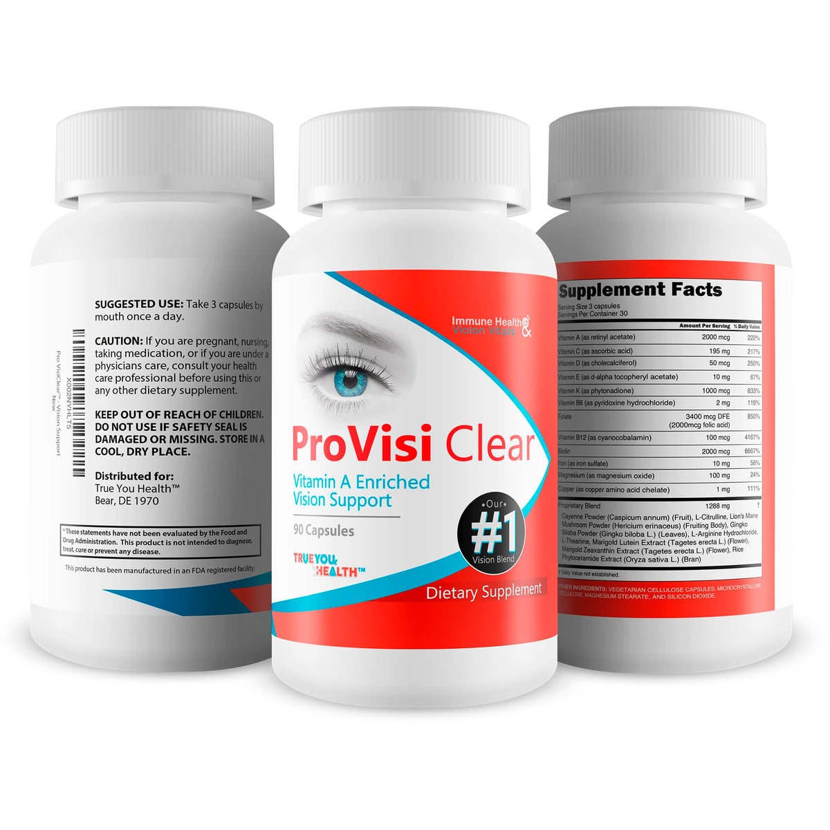 True You Health Pro VisiClear Vision Support - 90 Capsules - image 4