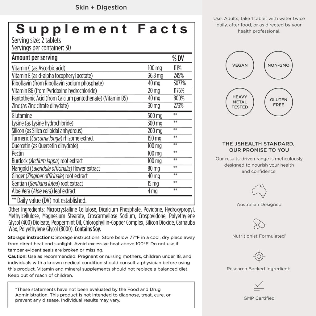 JSHealth Skin & Digestion Formula - 60 Tablets - image 9