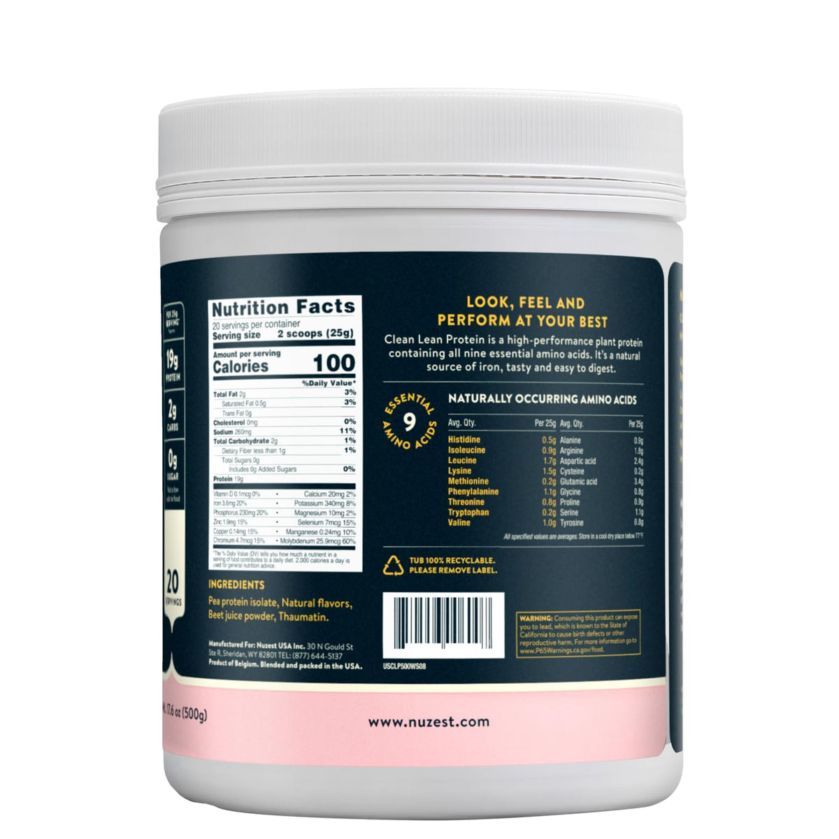 Nuzest - Pea Protein Powder - Clean Lean Protein