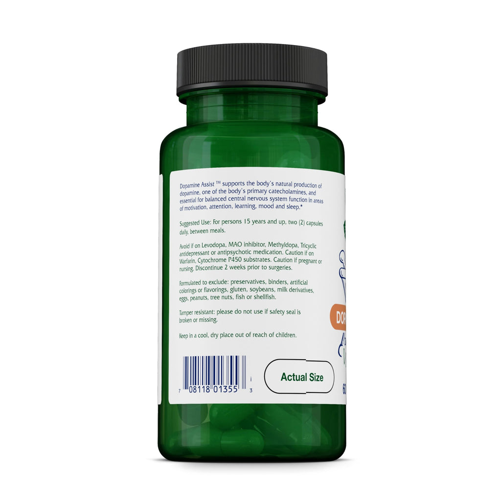 Vitanica Dopamine Assist, with Tyrosine, Mucuna & B6, Vegan