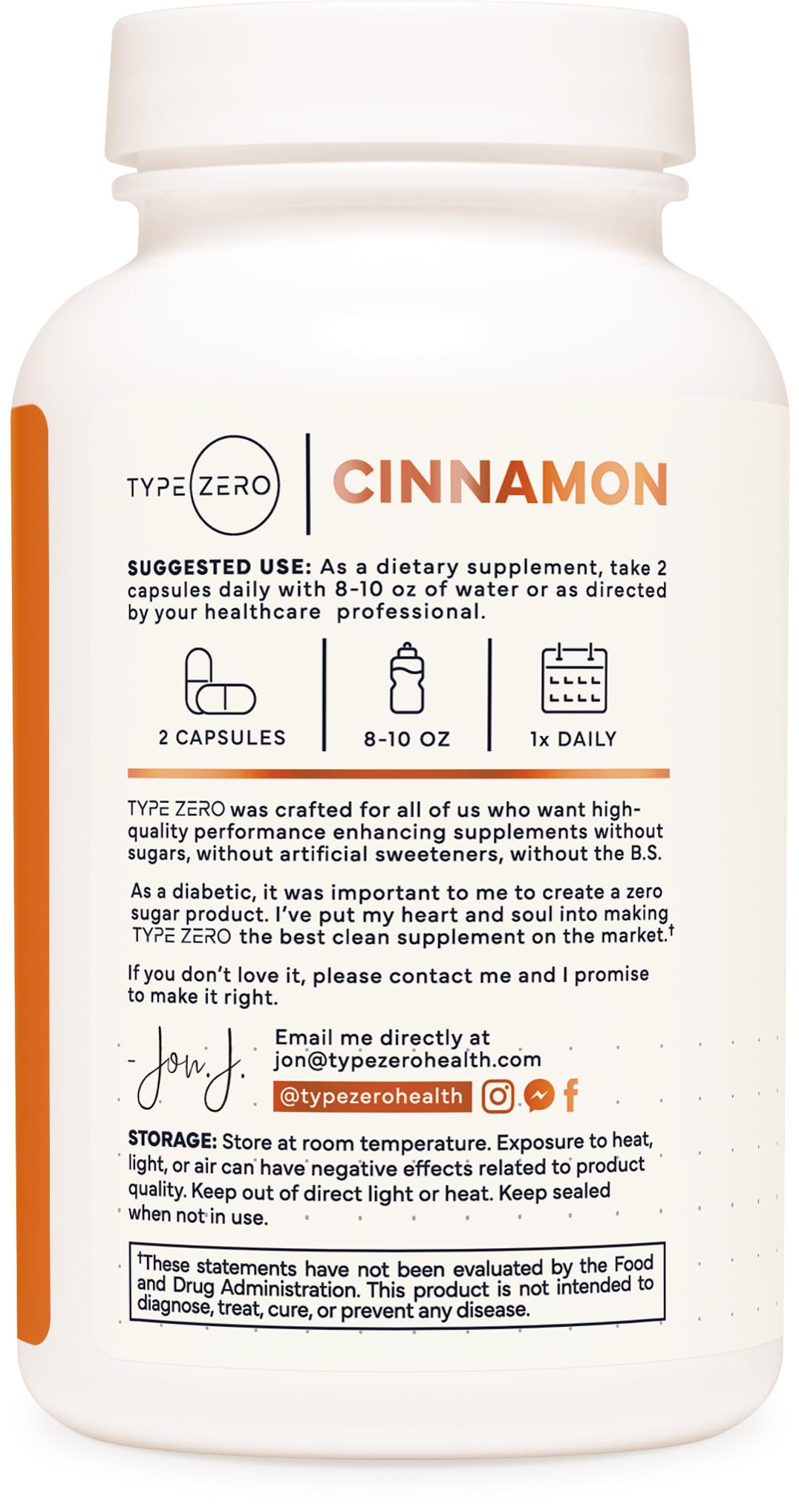 Type Zero Ceylon Cinnamon 1200mg - 120 Capsules - image 3