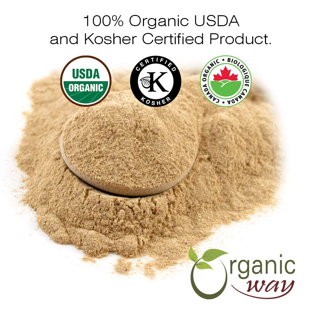 Organic Way Premium Ashwagandha Root Powder (Withania somnifera)
