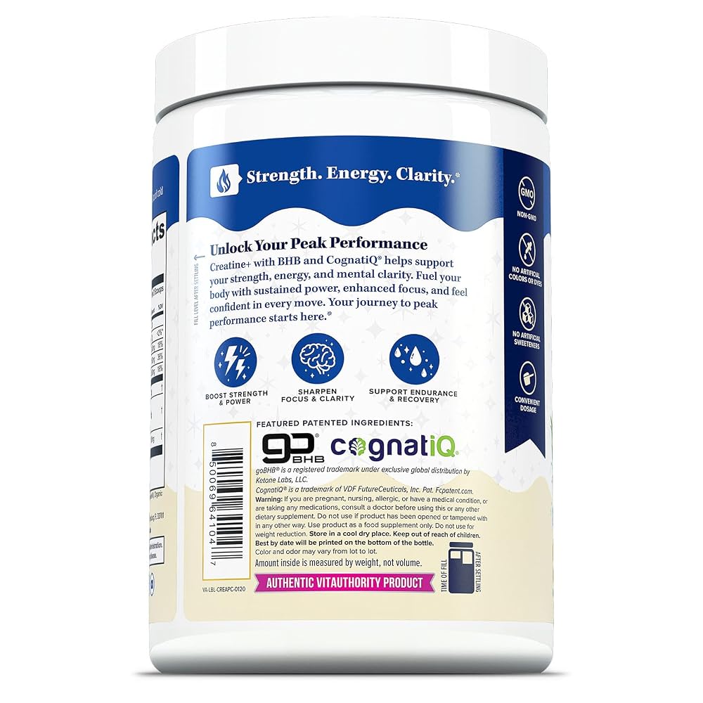 Vitauthority Creatine Monohydrate Powder for Women Micronized