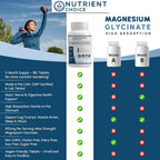 SAFECASTLE Magnesium Glycinate 400 mg - 180 Tablets - image 6