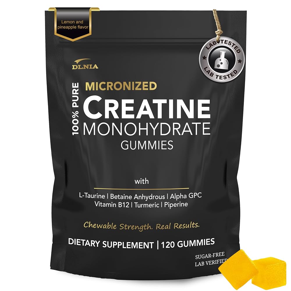 DLNIA Creatine Monohydrate Gummies for Men & Women