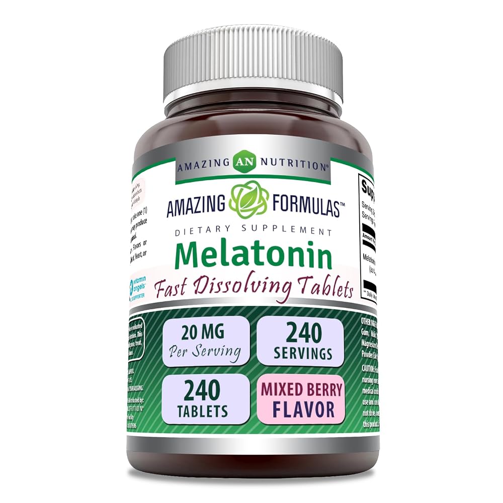 Amazing Nutrition Melatonin 20 mg Fast Dissolving Tablets - 240 Tablets