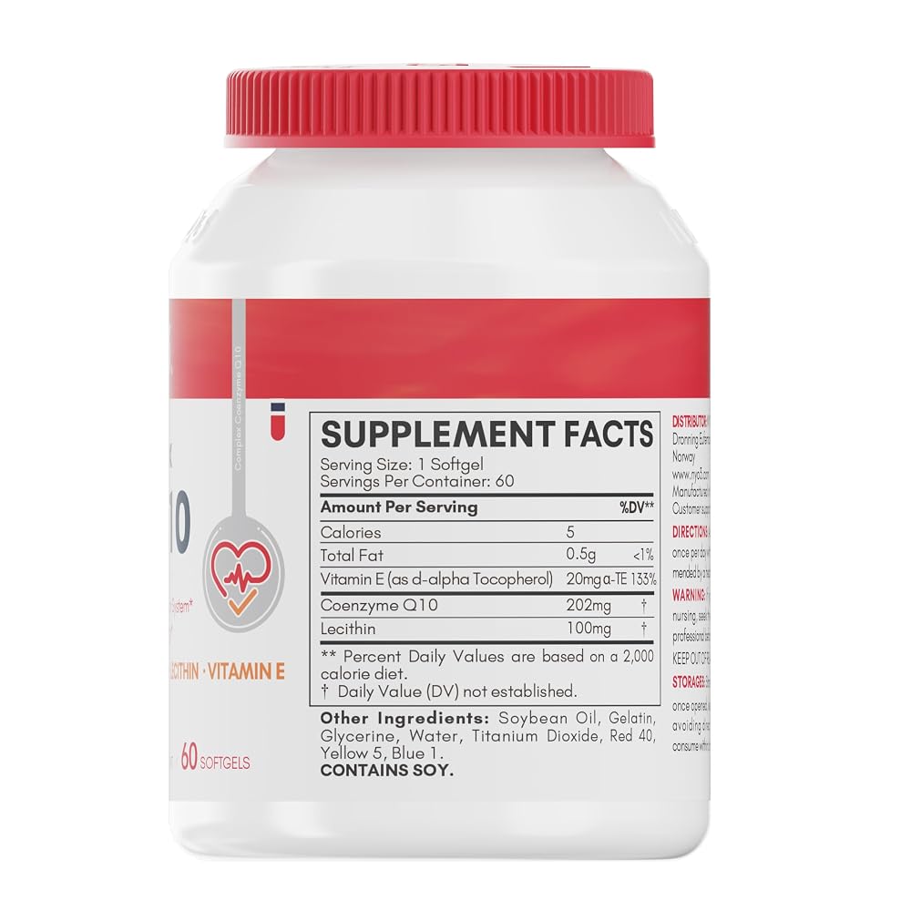 NYO3 CoQ10 200mg with Lecithin and Vitamin E - 60 Softgels - image 2