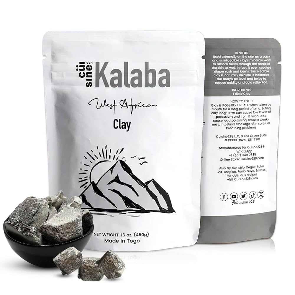 Cuisine228 Natural Clay Kalaba 100% Pure Kaolin - 15 oz