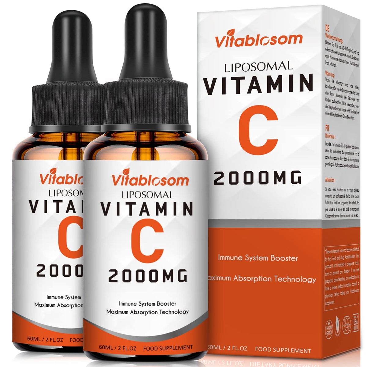 Vitablosom Liposomal Vitamin C 2000mg Liquid for Adults