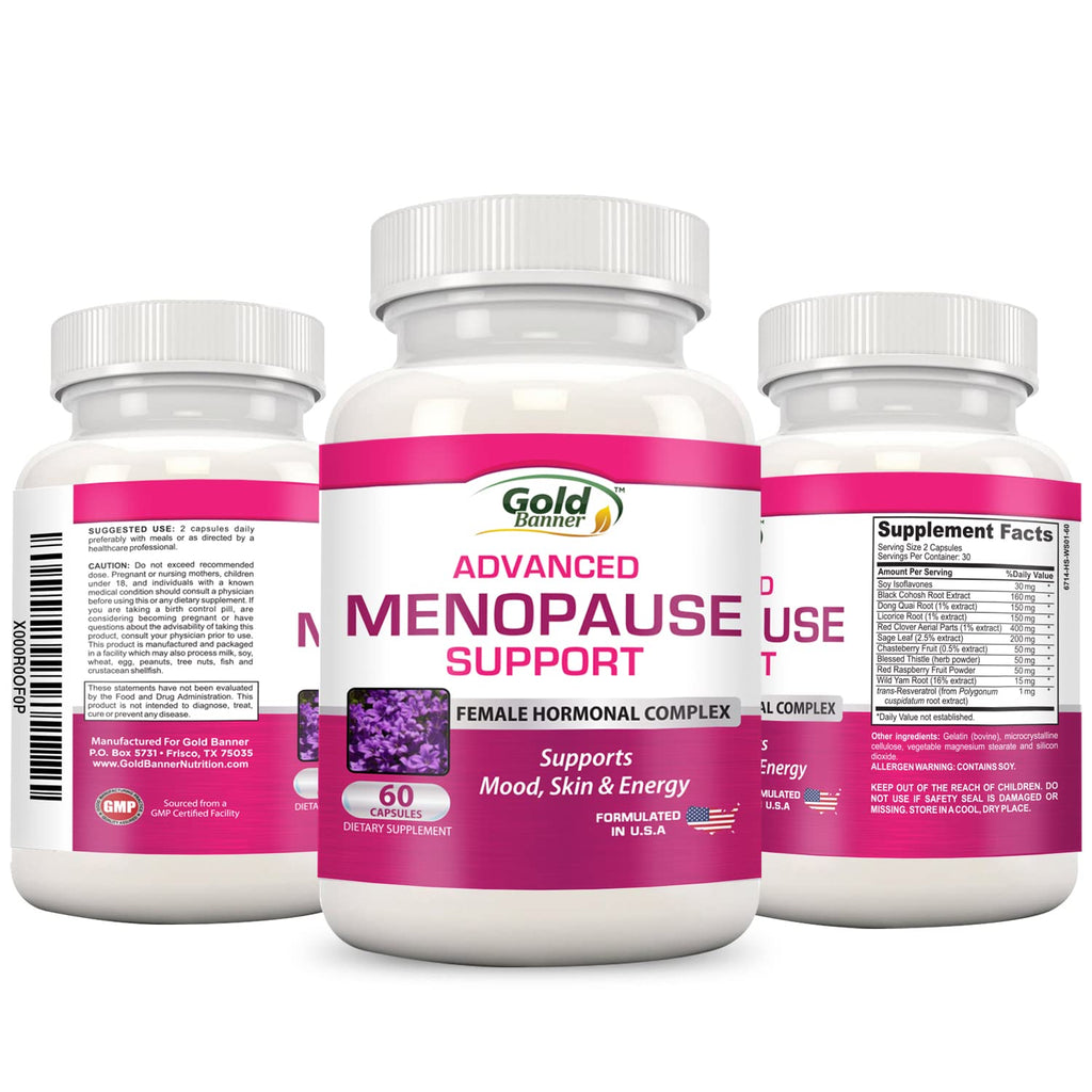 Gold Banner Menopause Support Capsules - 60 Count - image 6