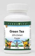 Terravita Green Tea 20% Extract Powder - 3 Pack (1 oz each)