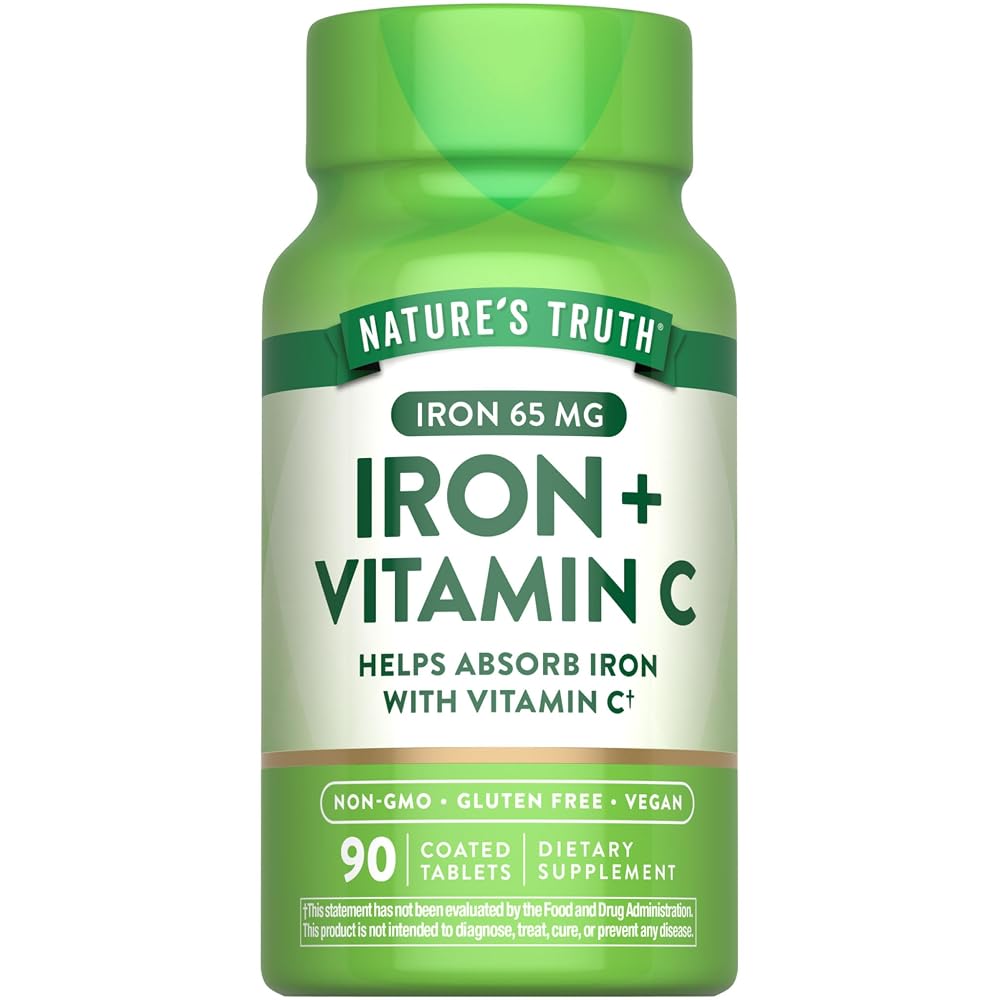 Nature's Truth Iron Plus Vitamin C - 90 Tablets