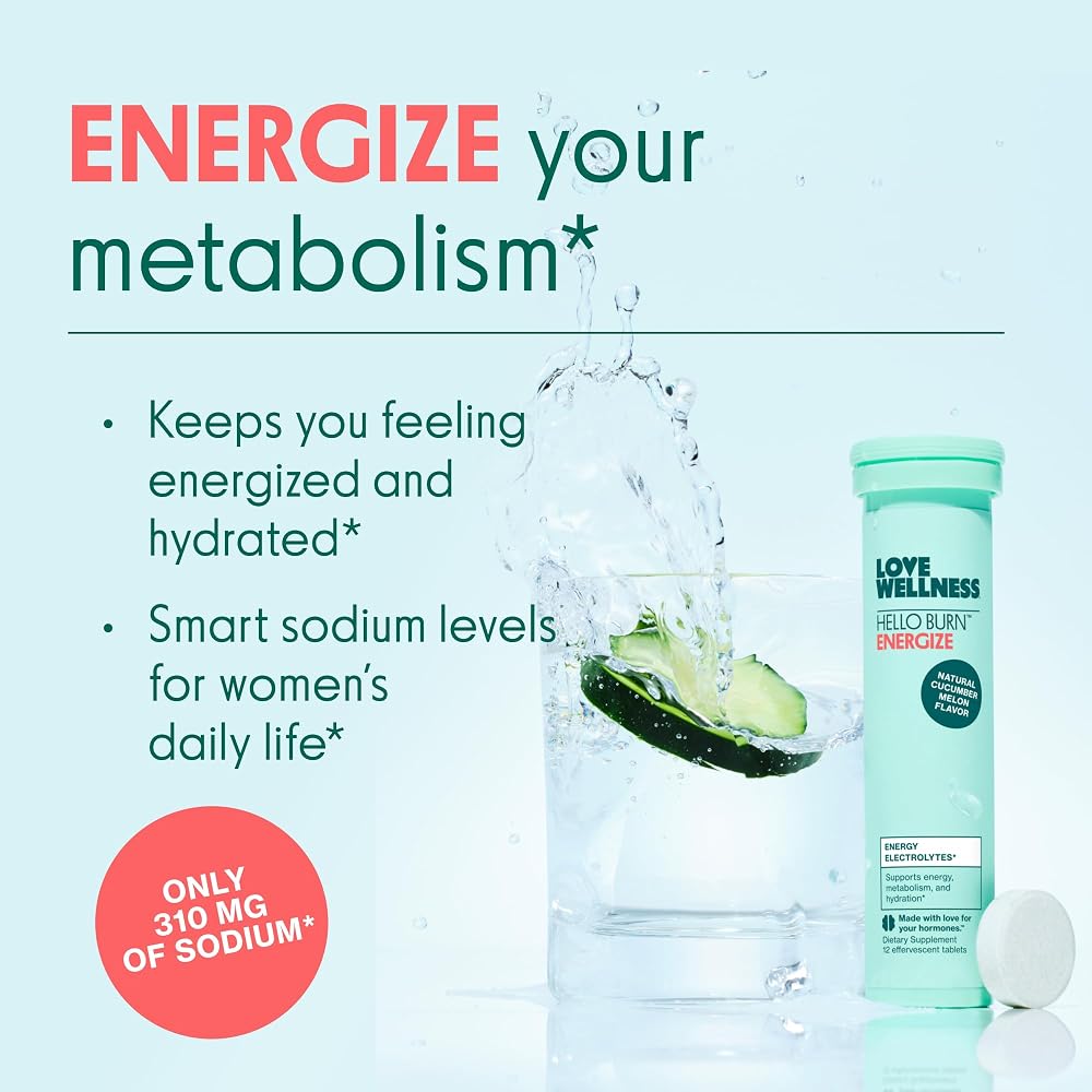 Love Wellness Hello Burn Energize B Vitamins & Electrolytes - 12 Tablets - image 2