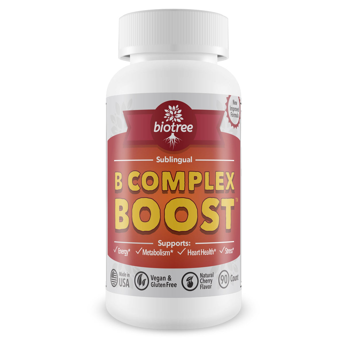 BioTree Labs Vitamin B12 B Complex Energy - 90 Tablets