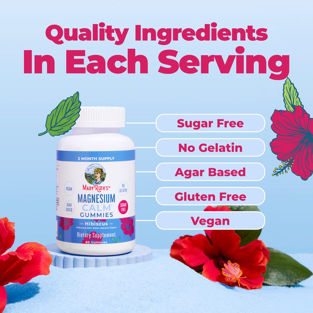 MaryRuth's Magnesium Calm Gummies 50mg - 60 Gummies - image 6