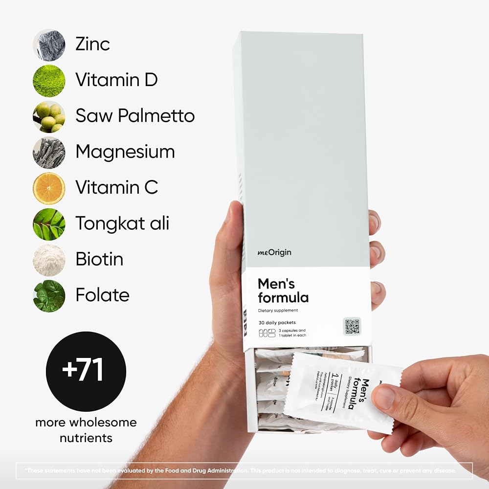 meOrigin Multivitamin for Men with Zinc, Vitamin D & Saw Palmetto - image 3