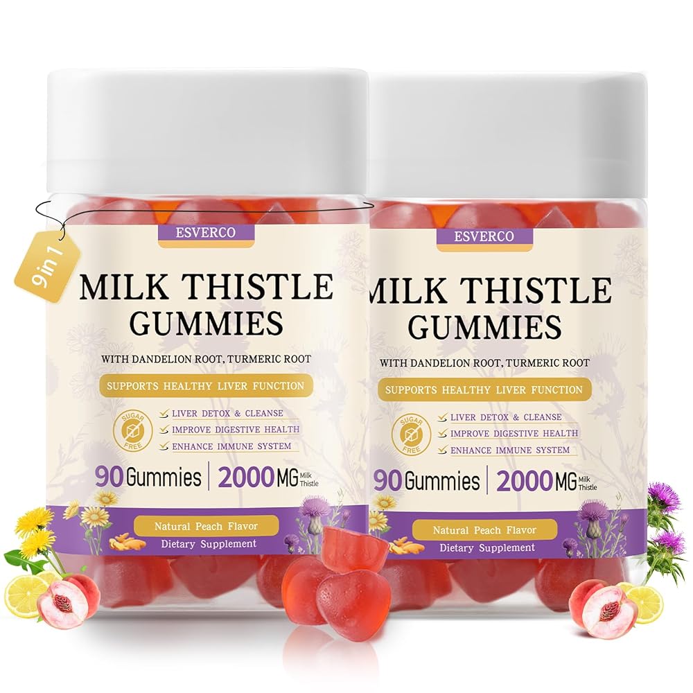 esverco Milk Thistle Gummies with 2000MG Extract