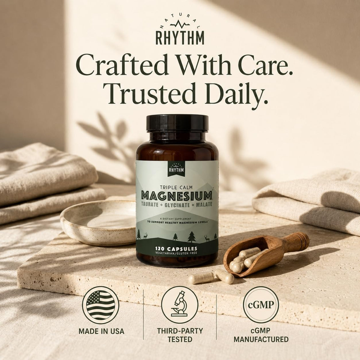 Natural Rhythm Triple Calm Magnesium Complex 150mg - 240 Capsules - image 3