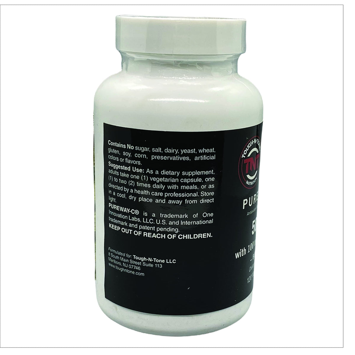 TOUGH-N-TONE Vitamin C 500mg PureWay-C - 20 Vegetarian Capsules - image 3
