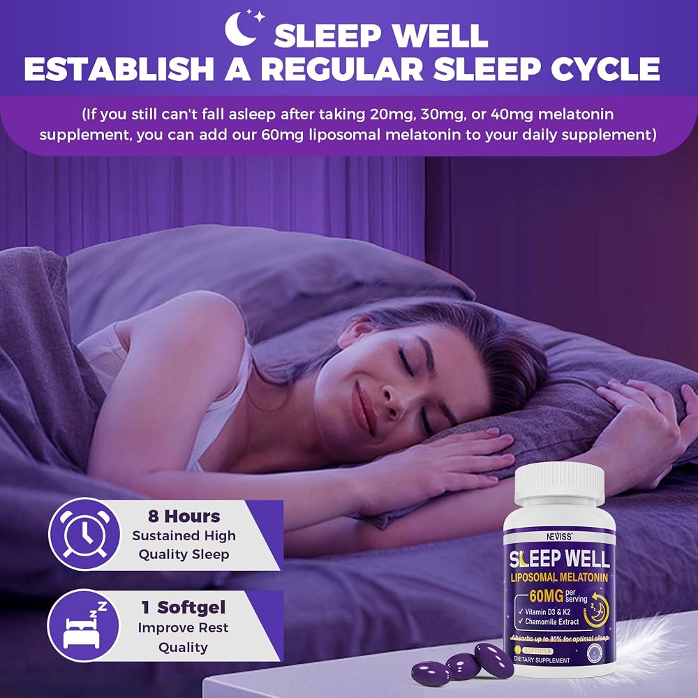 NEVISS Melatonin 60mg for Adults High Dose