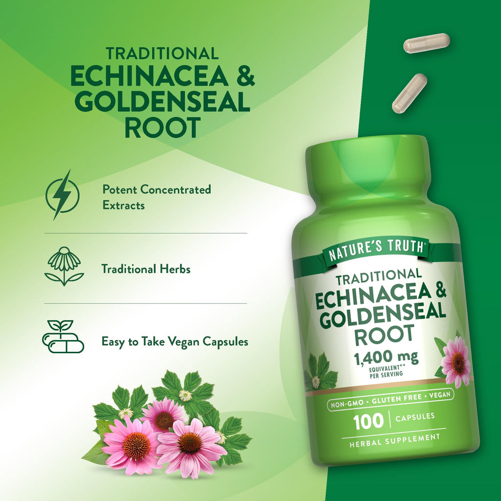 Nature's Truth Echinacea Goldenseal Capsules - 100 Count - image 5